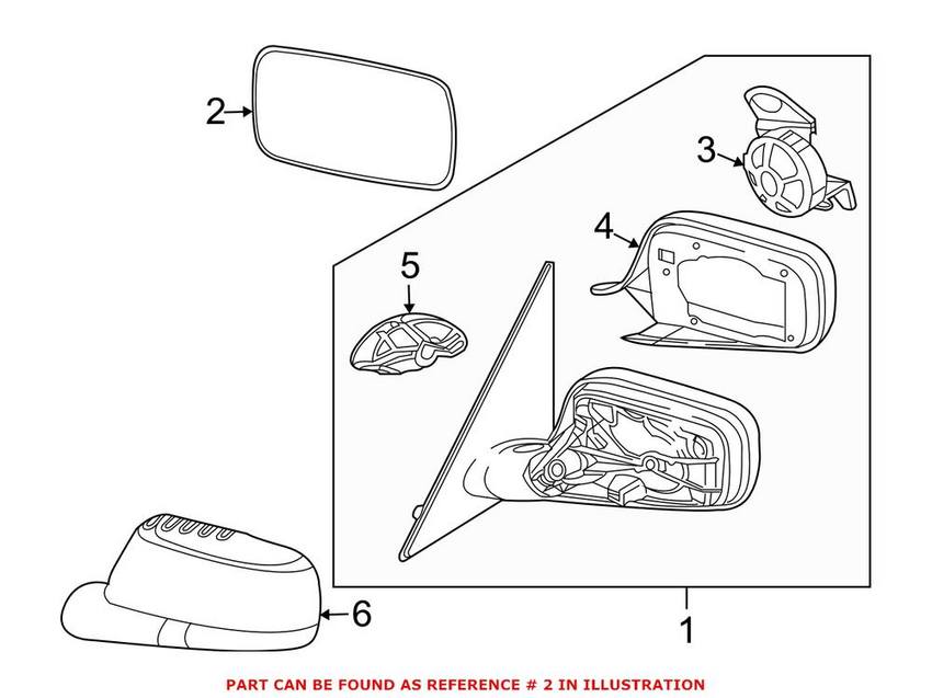 BMW Side Mirror Glass - Driver Side 51167028437